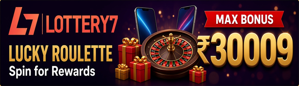 Lucky Roulette / Spin for Rewards / ₹30009 MAX BONUS